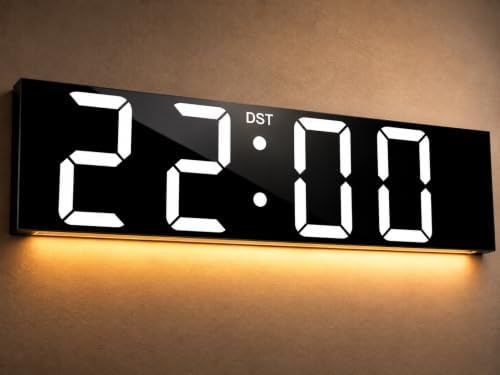 JALL 22" Extra Large Digital Wall Clock, Giant LED Display with Remote Control, Digital Clock with Jumbo Numbers, Countdown Timer for Gym, Office, Living Room, Classroom, Home Décor, Warehouse