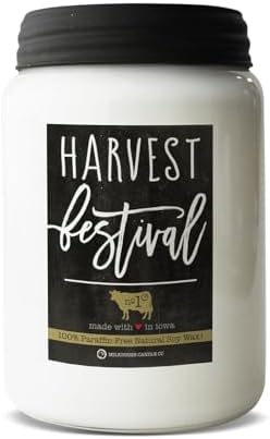 Milkhouse Harvest Festival Soy Candle, 26 oz Farmhouse Jar, 150+ Hr Burn