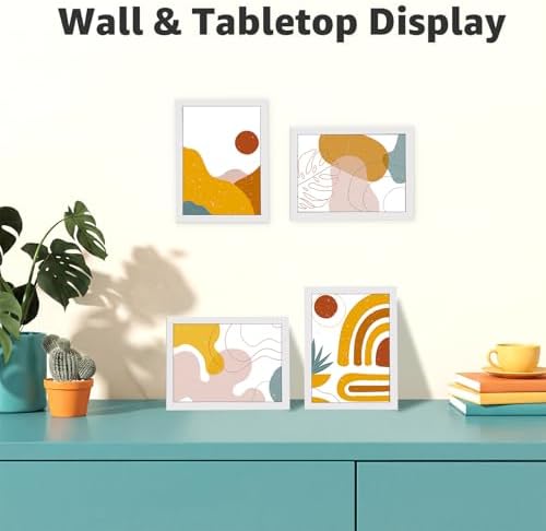 Giftgarden 5x7 Picture Frame Set of 18, Lightweight 5 by 7 Frames Bulk for Gallery Wall Photo Hanging and Tabletop Display, White