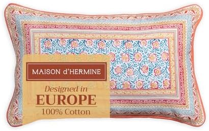 Maison d' Hermine Throw Pillow Covers 100% Cotton (12" x 20" - Pack of 1)