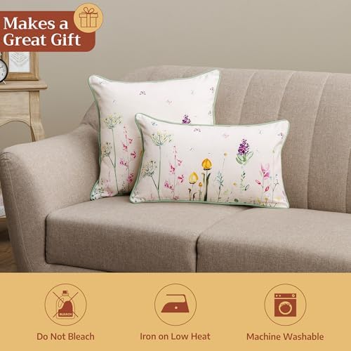 Maison d' Hermine Throw Pillow Covers 100% Cotton (18" x 18" - Pack of 1)