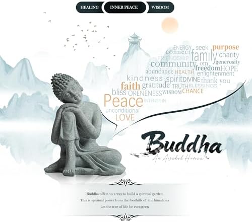 Little Buddah Statue for Home Indoor Aquarium,Meditation Sitting Buddha