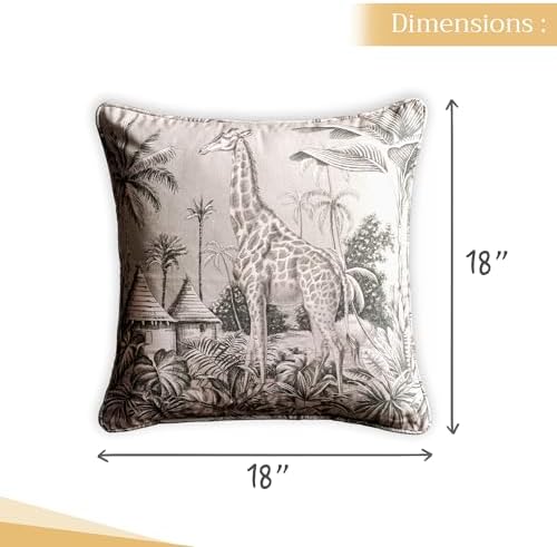 Maison d' Hermine Throw Pillow Covers 100% Cotton (18" x 18" - Pack of 1)