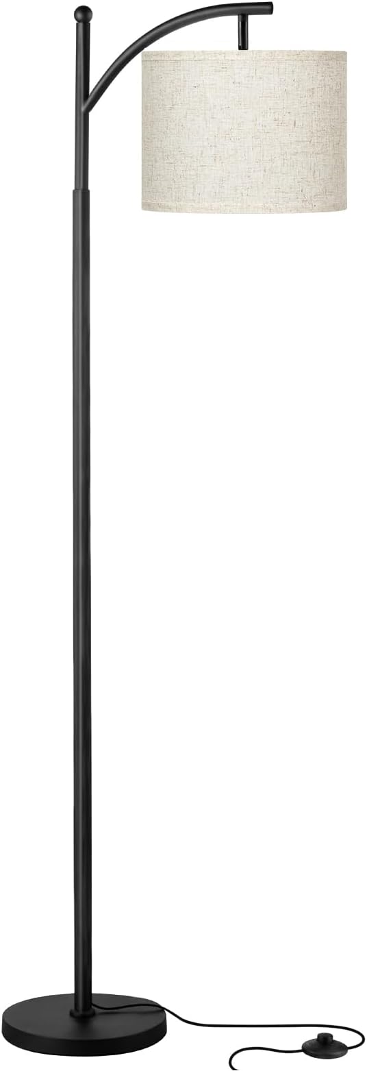 Ambimall 60" Modern Floor Lamp with Beige Shade, 9W LED Bulb