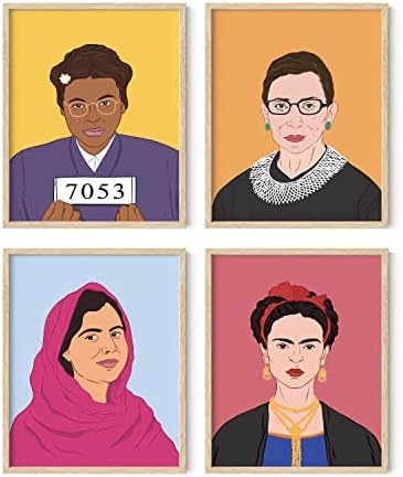 HAUS AND HUES Women Empowerment Wall Art - Feminist Poster, Inspirational Wall Art, Feminist Poster, Wall Decorations For Bedroom Women, Activist Decor, Feminism Art (Beige Frame, 8x10)