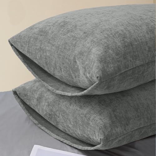 CaliTime Decorative Throw Pillow Covers 26 X 20 Inches Medium Grey