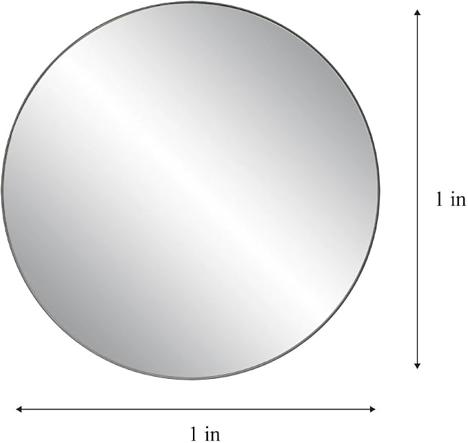 1 Inch, Pack of 10 Small Mirrors for Crafts, Round Mirror for Tables at Wedding, Mirror Tiles for Crafts and DIY Projects
