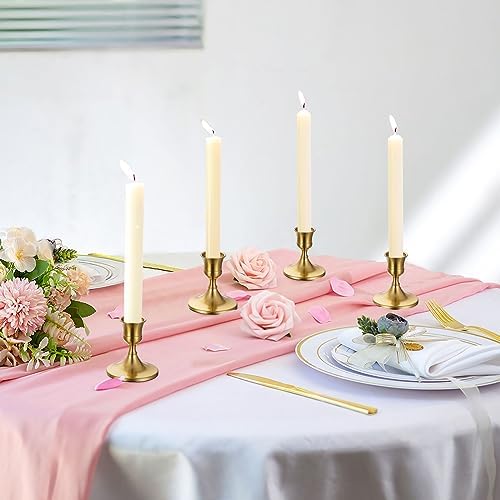 Sziqiqi Gold Candlestick Candle Holders, Set of 2
