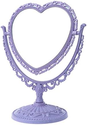 AKOAK Heart-Shaped Cosmetic Mirror, Purple