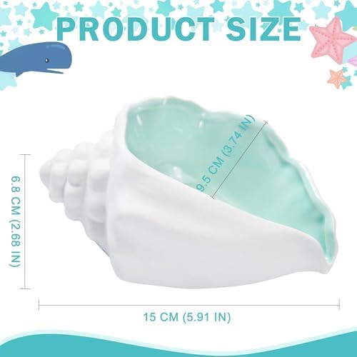 OSOPOLA Ceramic Conch Jewelry Tray Ocean Ring Holder Dish Key Tray