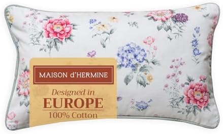 Maison d' Hermine Throw Pillow Covers 100% Cotton (12" x 20" - Pack of 1)