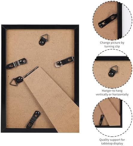 Giftgarden 3.5x5 Picture Frame Set of 18, Lightweight 3.5 by 5 Frames Bulk for Gallery Wall Photo Hanging and Tabletop Display, Black