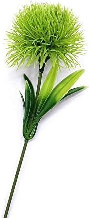 CATTREE Artificial Dandelion Flowers, Plastic Plants Shrubs Bushes Fake Grass Wedding Indoor Outdoor Home Garden Arrangements Party Decoration Planting Filler - Green 10 Pcs