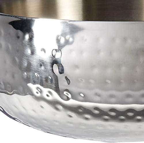 Elegance Hammered Salad Bowl – Double Wall Insulated Serving Bowl (11.5” Dia)