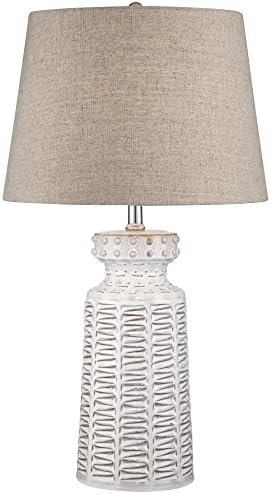Helene 26" Tall 3-Way Table Lamp Cream White Ceramic Dimmer Country