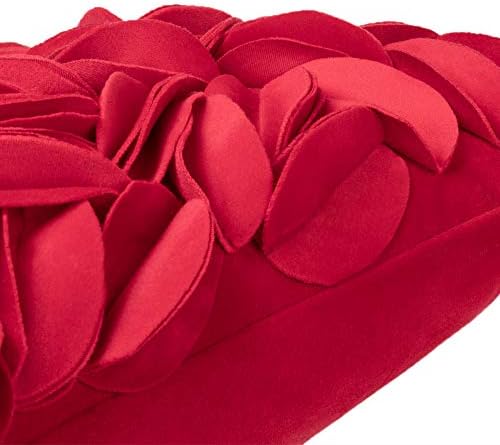 KINGROSE Handmade 3D Flower Throw Pillow Cover Decorative Cushion Cover Soft Pillow Case Sham for Sofa Couch Bed Living Room Home 12 X 20 Inches Velvet Christmas Red