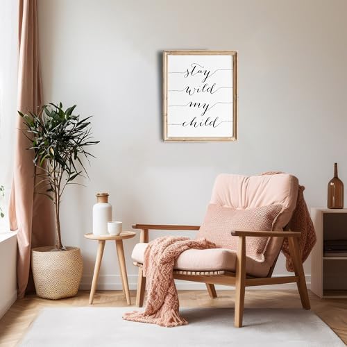 Stay Wild My Child Art Print - Unframed - 8x10 | Inspirational and Motivational Quote for Kids' Room | Perfect for Adding a Touch of Adventure and Encouragement to Your Child's Bedroom or Playroom