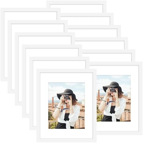 Picrit 16x20 Picture Frame Set of 12, Modern Gallery Wall Frames, White
