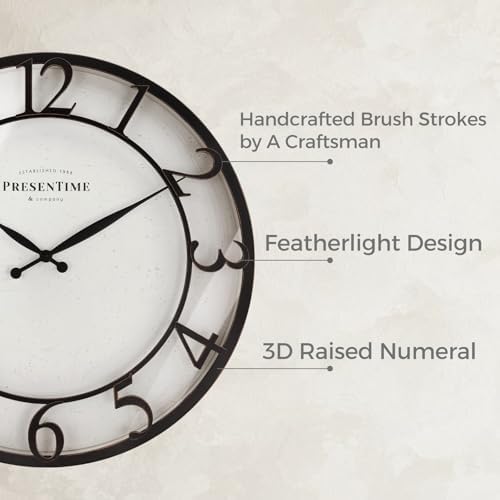 Presentime 21" Farmhouse Series Wall Clock