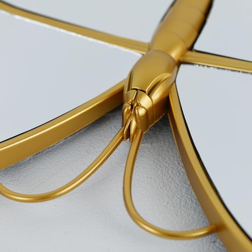 Decorative Butterfly Wall Mirror with Gold Plastic Frame (14.5x11.8inch)