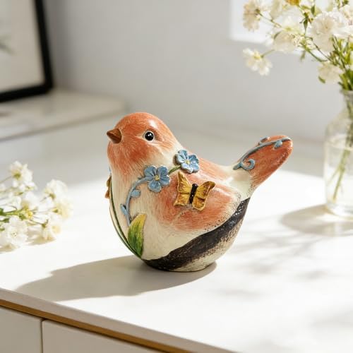 Bird Figurines for Shelf Decor, Resin Animal Figurines for Home