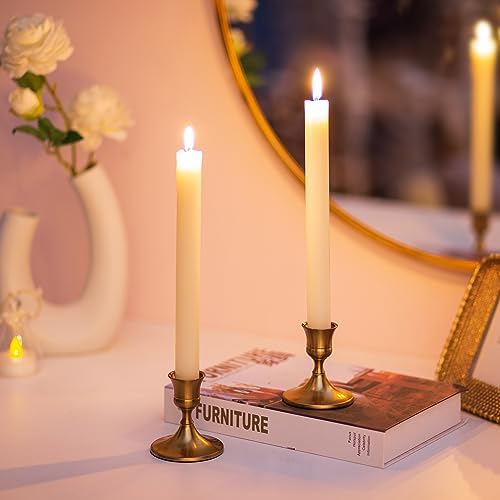Sziqiqi Gold Candlestick Candle Holders, Set of 6, for Wedding Table