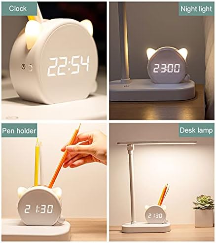 Table Lamp for Study Creativity Pen Holder Gift Led Desk Lamp Rechargeable USB Student/Office/Bedroom/Study Reading Light (Model-D)