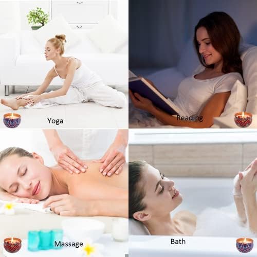 Scented Candles Gift for Women, Travel Small Candles Soy Wax 2 Pack