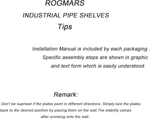 ROGMARS Industrial Pipe Shelving Bathroom Shelves with Towel bar