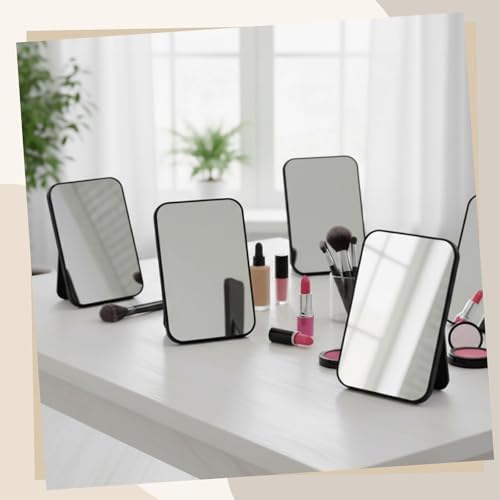 24 Pack 8x5 In Desk Makeup Mirror with Stand and Hanging Hole,Black