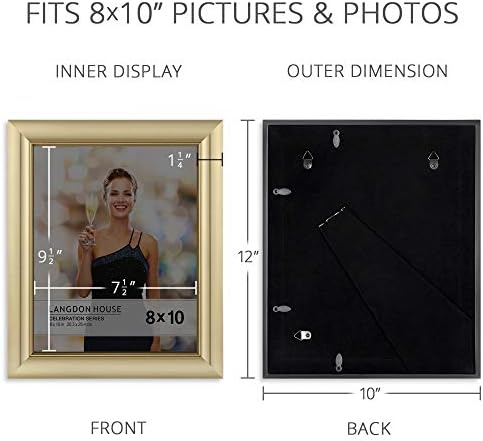 Langdon House 8x10 Picture Frames - Gold, 3 Pack - Celebration Collection