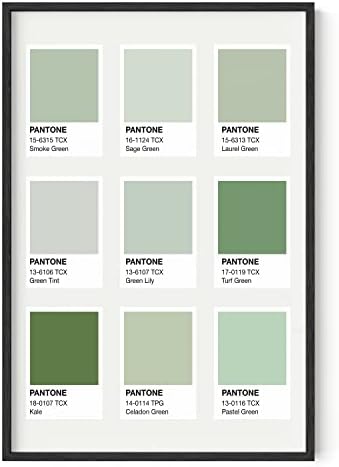 HAUS AND HUES Sage Green Wall Decor – Aesthetic Green Room Art, Minimalist Botanical Posters, Dark Green Bedroom & Dorm Prints (Unframed, 24" x 36")