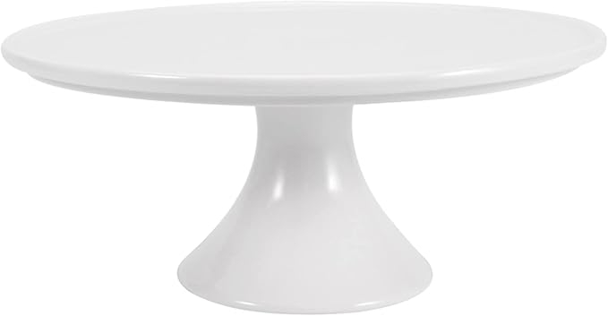 9 Inch White Ceramic Cake Stand for 6 Inch Cakes, Small Pedestal Display | Compact pedestal design gives small cakes and desserts a clean, elevated look on counters, tables, and party setups