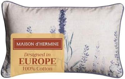 Maison d' Hermine Throw Pillow Covers 100% Cotton (12" x 20" - Pack of 1)