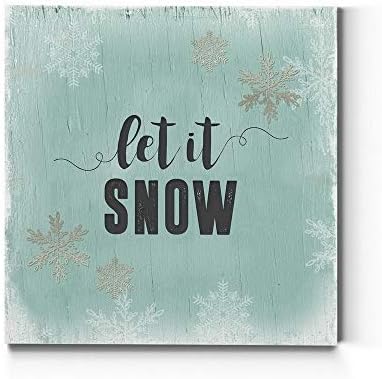Renditions Gallery Xmas Artwork Prints for Home Decor Let it Snow on Christmas Canvas Wall Hanging Art for Bedroom Living Room & Kitchen Decorations - 40"X40" LT05