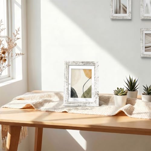 Vittanly 4x6 Picture Frames Set of 5, Wall Mount or Tabletop Display