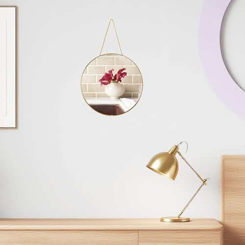 Funerom Gold Bathroom Mirror Round Wall Mirror 12.6 Inches Circle Mirror