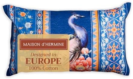 Maison d' Hermine Throw Pillow Covers 100% Cotton (12" x 20" - Pack of 1)
