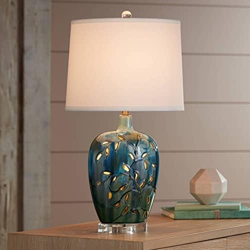 Devan Vines 24 1/2" High Table Lamp Blue Ceramic Night Light Acrylic Modern