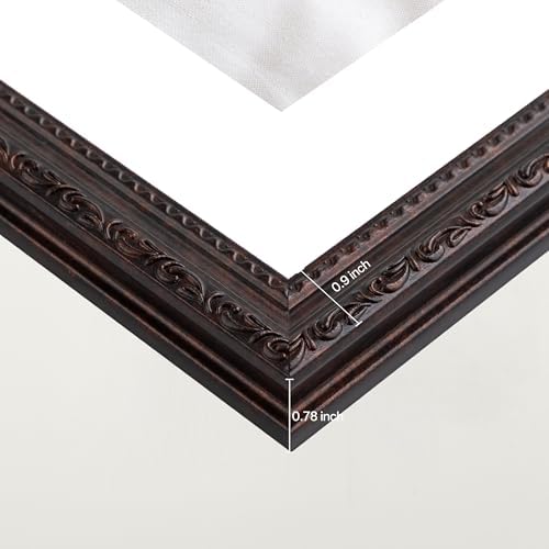 eletecpro 4x6 Vintage Picture Frame, Glass Cover, Brown, 2-Pack