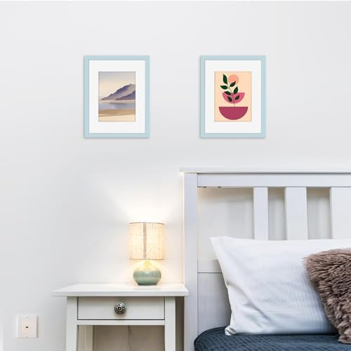Picrit 8.5x11 Picture Frame Set of 12, Modern Gallery Wall Frames, Blue