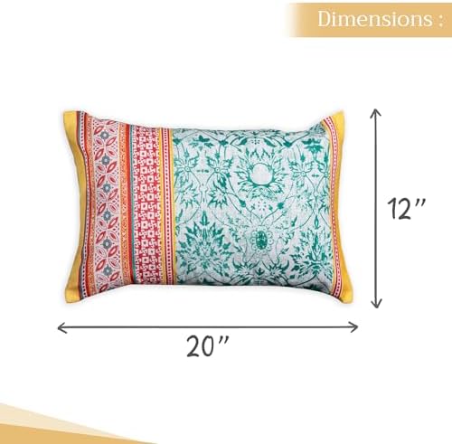 Maison d' Hermine Throw Pillow Covers 100% Cotton (12" x 20" - Pack of 1)