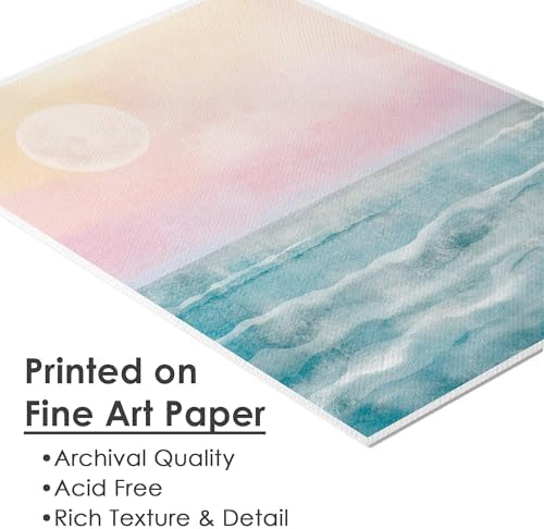 DREAM BIG PRINTABLES Sunrise at Beach - 8x10 (Unframed) | Art Print for Home and Office Decor | Wall Art for Nature Lovers and Art Collectors | Living Room Decor | Bedroom Decor | Abstract Wall Art