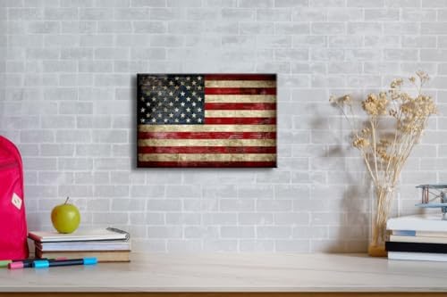 Pyradecor Old Vintage American Flag Canvas Prints Wall Art Pictures Paintings for Living Room Office Home Decorations Modern Abstract Landscape Artwork