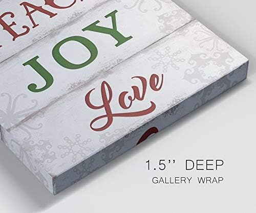 Renditions Gallery Canvas Wall Art Prints for Home Decor Peace Joy Love Motivational Abstract Artowrk for Bedroom Dining Office Kitchen Decorations - 16"X16" LT05