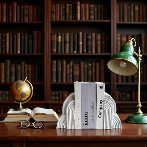 LIFFY Cloud Book Ends Decorative,7 Inch Resin Non-Skid Decorative Bookends for Shelves, Book Ends for Heavy Books,Indoor Morden Book Holder for Home Ornaments