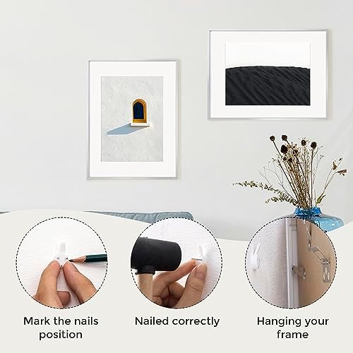 Fun Memories 12x16 Metal Picture Frame -12x16 Aluminum with Shatter-Resistant Glass - Displays 9x12 Photos Mat or Images without Ideal for Home Office Decor(Silver, Pack of 3)