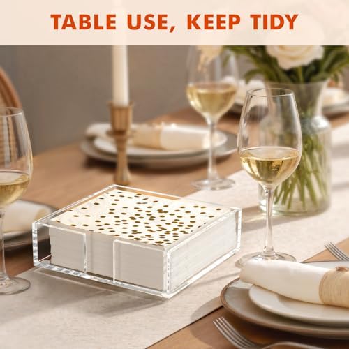 Kordory Acrylic Counter Napkin Holder for Kitchen Table, Home, Restaurant