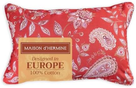 Maison d' Hermine Throw Pillow Covers 100% Cotton (12" x 20" - Pack of 1)