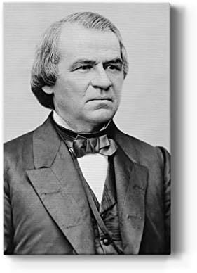 Renditions Gallery Andrew Johnson Presidental Portrait Wall Art, Premium Gallery Wrapped Canvas Decor, Ready to Hang, 18 in H x 12 in W, Made in America Print